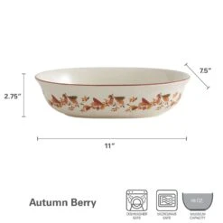 Autumn Berry Oval Vegetable Bowl -Kitchen Supplies Store autumn berry oval vegetable bowl 5189164 3