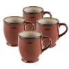 Belmont Set Of 4 Red Mugs -Kitchen Supplies Store belmont set of 4 red mugs K45091100 1