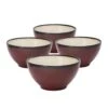 Belmont Set Of 4 Red Soup Cereal Bowls -Kitchen Supplies Store belmont set of 4 red soup cereal bowls K45091102 1