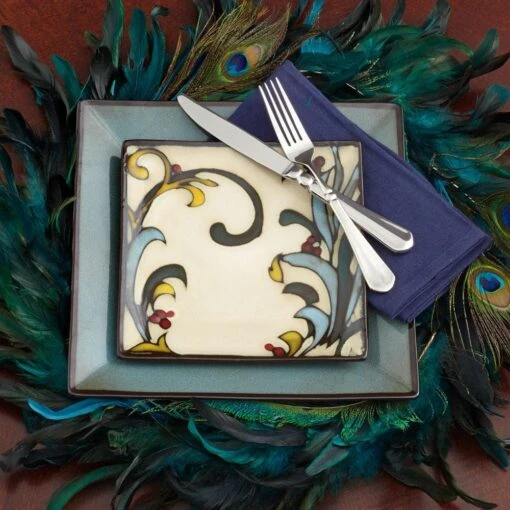 Belmont Square Blue Leaves Dinnerware Set -Kitchen Supplies Store belmont square blue leaves dinnerware set K325091147 4