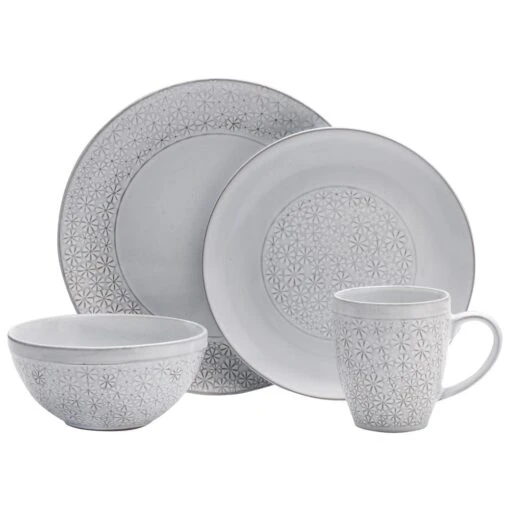 Blossom White 16 Piece Dinnerware Set, Service For 4 -Kitchen Supplies Store blossom white 16 piece dinnerware set service for 4 5237550 1