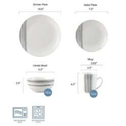 Brushed Lines 16 Piece Dinnerware Set, Service For 4 -Kitchen Supplies Store brushed lines 16 piece dinnerware set service for 4 5287314 10