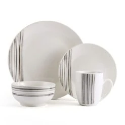 Brushed Lines 16 Piece Dinnerware Set, Service For 4 -Kitchen Supplies Store brushed lines 16 piece dinnerware set service for 4 5287314 9