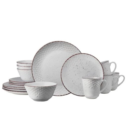 Bumble Bee White 16 Piece Dinnerware Set, Service For 4 -Kitchen Supplies Store bumble bee 16 piece dinnerware set service for 4 5274285 1