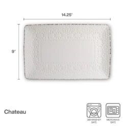 Chateau Cream Rectangular Platter -Kitchen Supplies Store chateau cream rectangular platter 5297023 5