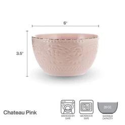 Chateau Pink Set Of 4 Soup Cereal Bowls -Kitchen Supplies Store chateau pink set of 4 soup cereal bowls K45296076 5