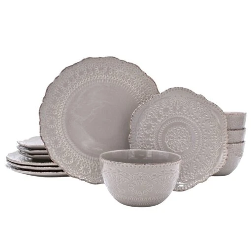 Chateau Smoke 12 Piece Dinnerware Set, Service For 4 -Kitchen Supplies Store chateau smoke 12 piece dinnerware set service for 4 5296080 9