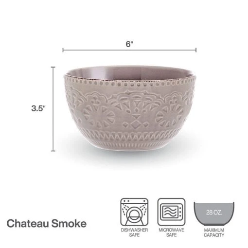 Chateau Smoke Set Of 4 Soup Cereal Bowls -Kitchen Supplies Store chateau smoke set of 4 soup cereal bowls K45296077 5