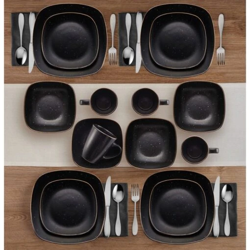 Decker Black 16 Piece Dinnerware Set, Service For 4 -Kitchen Supplies Store decker black 16 piece dinnerware set service for 4 5286198 3 35255d0a 66cb 445d 989b 021294358cc5