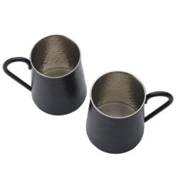 Drew And Jonathan Hammered Black Set Of 2 Beer Mugs -Kitchen Supplies Store drew and jonathan hammered black set of 2 bar mugs 5288509 3