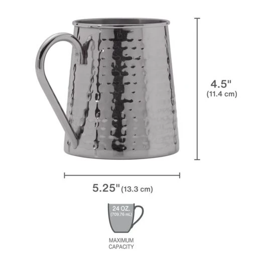 Drew And Jonathan Stainless Hammered Set Of 2 Beer Mugs -Kitchen Supplies Store drew and jonathan stainless hammered set of 2 bar rmugs 5288508 4