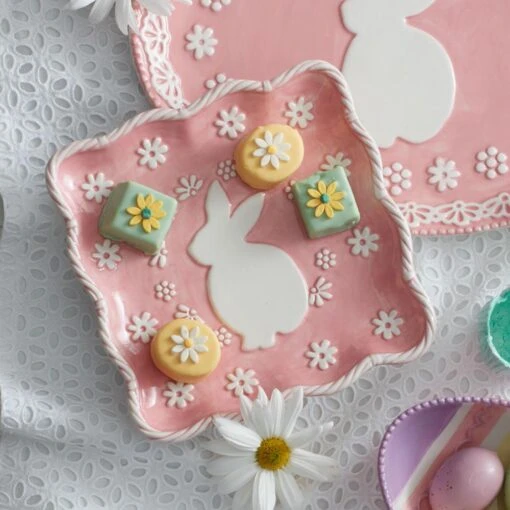 Easter Bunny Square Plate -Kitchen Supplies Store easter bunny square plate 5265324 2