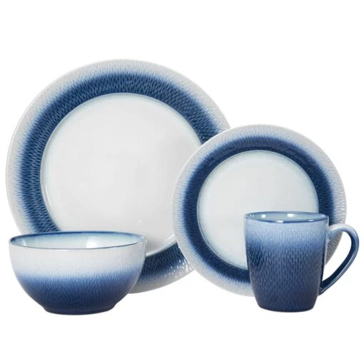 Eclipse Blue 16 Piece Dinnerware Set, Service For 4 -Kitchen Supplies Store eclipse blue 16 piece dinnerware set service for 4 5154855 1