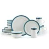 Ezra Blue 16 Piece Dinnerware Set, Service For 4 -Kitchen Supplies Store ezra blue 16 piece dinnerware set service for 4 5287909 1