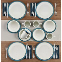 Ezra Blue 16 Piece Dinnerware Set, Service For 4 -Kitchen Supplies Store ezra blue 16 piece dinnerware set service for 4 5287909 3