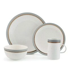 Ezra Grey 16 Piece Dinnerware Set, Service For 4 -Kitchen Supplies Store ezra grey 16 piece dinnerware set service for 4 5287908 9