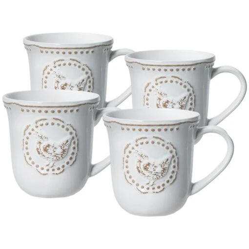 Farmhouse Hen Set Of 4 Mugs -Kitchen Supplies Store farmhouse hen set of 4 mugs K45219162 1