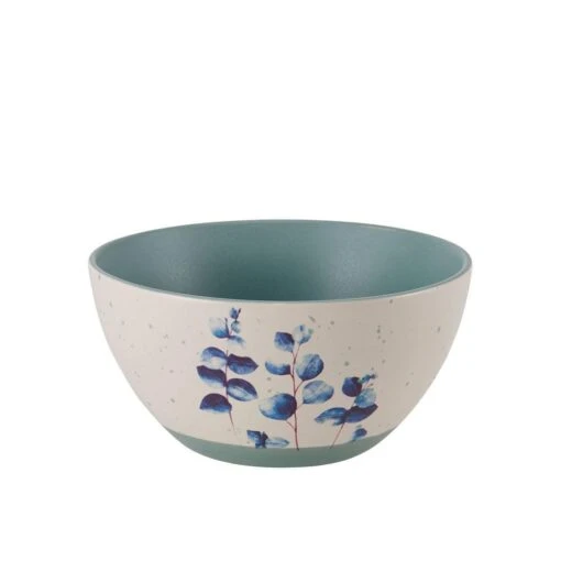 Floral Blue Set Of 6 Soup Cereal Bowls, Assorted -Kitchen Supplies Store floral set of 6 matted soup cereal bowls assorted 5282196 3