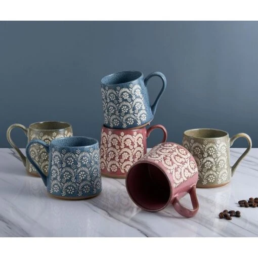 Floral Set Of 6 Mugs, Assorted -Kitchen Supplies Store floral set of 6 mugs assorted 5282145 2