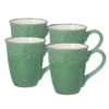 French Lace Set Of 4 Green Mugs -Kitchen Supplies Store french lace set of 4 green mugs K45211170 1