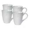 French Lace Set Of 4 White Mugs -Kitchen Supplies Store french lace set of 4 white mugs K45211156 1