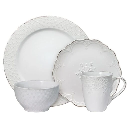 French Lace White Dinnerware Set -Kitchen Supplies Store french lace white dinnerware set 5207819 1