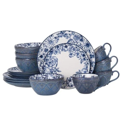 Gabriela Blue 16 Piece Dinnerware Set, Service For 4 -Kitchen Supplies Store gabriela blue 16 piece dinnerware set service for 4 5216941 4