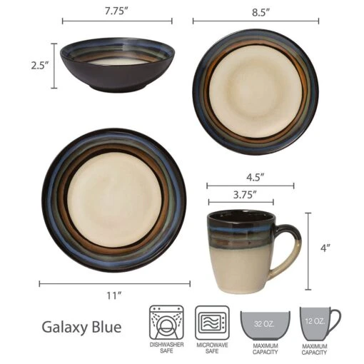 Galaxy Blue 16 Piece Dinnerware Set, Service For 4 -Kitchen Supplies Store galaxy blue 16 piece dinnerware set service for 4 5111339 8 73e09ff3 4f51 44bb 99af 5eb85cad4d64