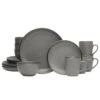 Hadlee Grey 16 Piece Dinnerware Set, Service For 4 -Kitchen Supplies Store hadlee grey 16 piece dinnerware set service for 4 5254975 1