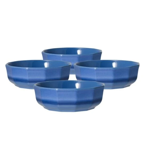 Heritage Blue Set Of 4 Outdoor Melamine Cereal Bowls -Kitchen Supplies Store heritage blue set of 4 melamine cereal bowls K45266456 1