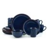 Hunter Blue 16 Piece Dinnerware Set, Service For 4 -Kitchen Supplies Store hunter blue 16 piece dinnerware set service for 4 5286598 1