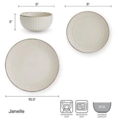 Janelle 12 Piece Dinnerware Set, Service For 4 -Kitchen Supplies Store janelle 12 piece dinnerware set service for 4 5305448 5