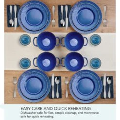 Kori Blue 12 Piece Dinnerware Set, Service For 4 -Kitchen Supplies Store kori blue 12 piece dinnerware set service for 4 5291268 3