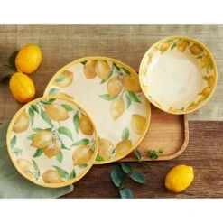 Lemons Outdoor Melamine Dinnerware Set -Kitchen Supplies Store lemons melamine dinnerware set 5293373 3