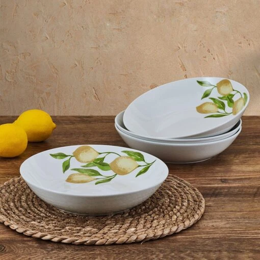 Lemons Set Of 4 Pasta Bowls -Kitchen Supplies Store lemons set of 4 pasta bowls 5293617 2