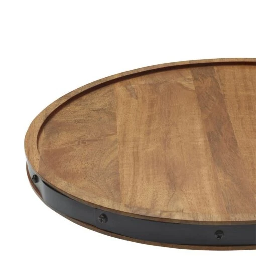 Mango Wood Lazy Susan Serve Tray -Kitchen Supplies Store mango wood lazy susan serve tray 5293587 4