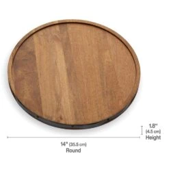 Mango Wood Lazy Susan Serve Tray -Kitchen Supplies Store mango wood lazy susan serve tray 5293587 5