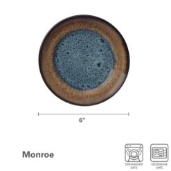 Monroe Blue Set Of 4 Appetizer Plates -Kitchen Supplies Store monroe blue set of 4 appetizer plates K45287564 4