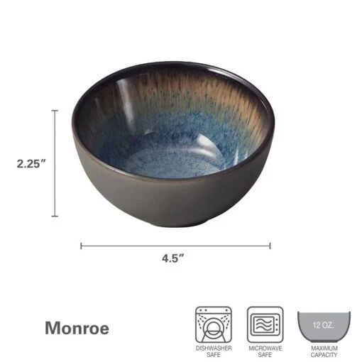 Monroe Blue Set Of 4 Fruit Bowls -Kitchen Supplies Store monroe blue set of 4 fruit bowls K45287569 4