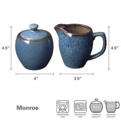 Monroe Blue Sugar And Creamer Set -Kitchen Supplies Store monroe blue sugar and creamer set 5287551 3