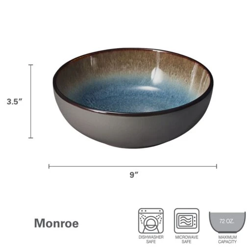 Monroe Blue Vegetable Serve Bowl -Kitchen Supplies Store monroe blue vegetable serve bowl 5287544 4