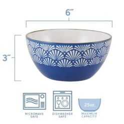 Navy Set Of 6 Soup Cereal Bowls, Assorted -Kitchen Supplies Store navy set of 6 soup cereal bowls assorted 5282239 6