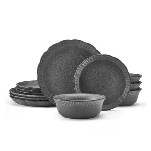 Noah 12 Piece Dinnerware Set, Service For 4 -Kitchen Supplies Store noah 12 piece dinnerware set service for 4 5293902 1