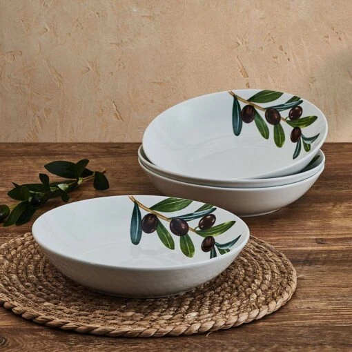 Olives Set Of 4 Pasta Bowls -Kitchen Supplies Store olives set of 4 pasta bowls 5293621 2