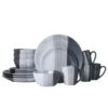 Parker Gray 16 Piece Dinnerware Set, Service For 4 -Kitchen Supplies Store parker gray 16 piece dinnerware set service for 4 5237436 1