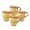 Pistoulet® Set Of 4 Mugs With Red Handle -Kitchen Supplies Store pistoulet set of 4 mugs with red handle K437028991 1