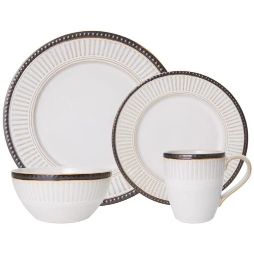 Promenade Column 16 Piece Dinnerware Set, Service For 4 -Kitchen Supplies Store promenade column 16 piece dinnerware set service for 4 5217020 1