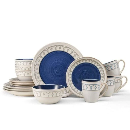 Remi Blue 16 Piece Dinnerware Set, Service For 4 -Kitchen Supplies Store remi blue 16 piece dinnerware set service for 4 5275473 1