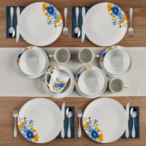 Rhea 16 Piece Dinnerware Set, Service For 4 -Kitchen Supplies Store rhea 16 piece dinnerware set service for 4 5287313 2