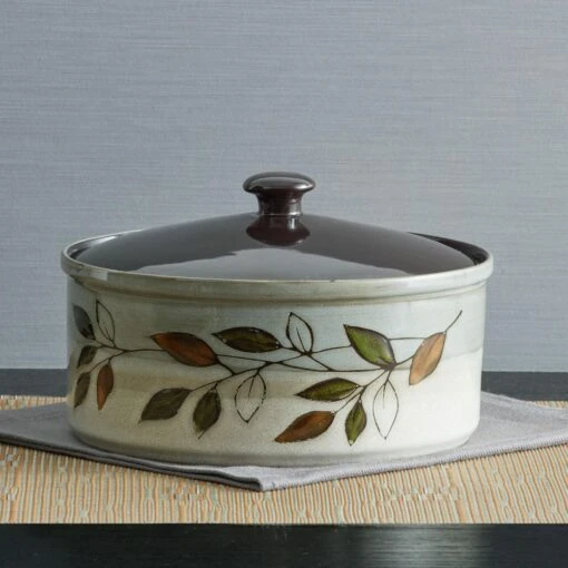 Rustic Leaves Covered Casserole -Kitchen Supplies Store rustic leaves covered casserole 5152535 2